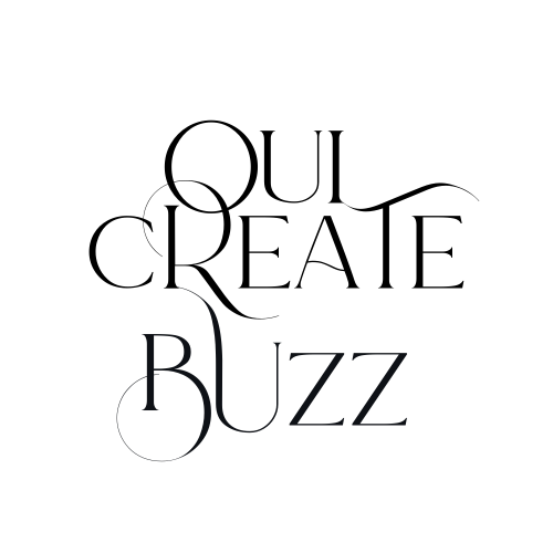 Oui Create Buzz logo in black